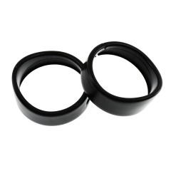 Fog light Trim ring black/chrome bracket holder for Harley-Davison