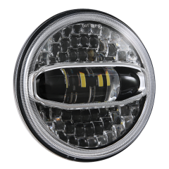 High brightness 7 inch led headlight for royal enfield with hi lo beam white halo