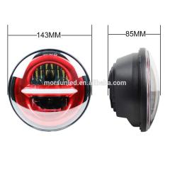 Red Harley Davidson Led Headlight 5.75 inch High Low Beam Turn Signal Harley Motorcycle Accessories