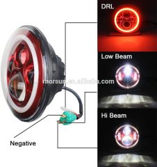 Led Red Halo Lights for Jeep Wrangler JK TJ LJ Red Halo Headlights Jeep Wrangler hi/lo Beam DRL