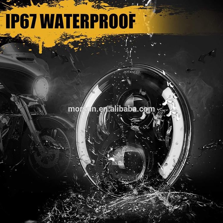 IP67 Waterproof  7 Round Led Headlight with Turn Signal