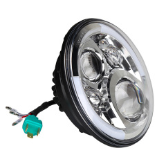 7 Round Led Headlight with Turn Signal Built in Motorcycle Headlight with Integrated Turn Signals