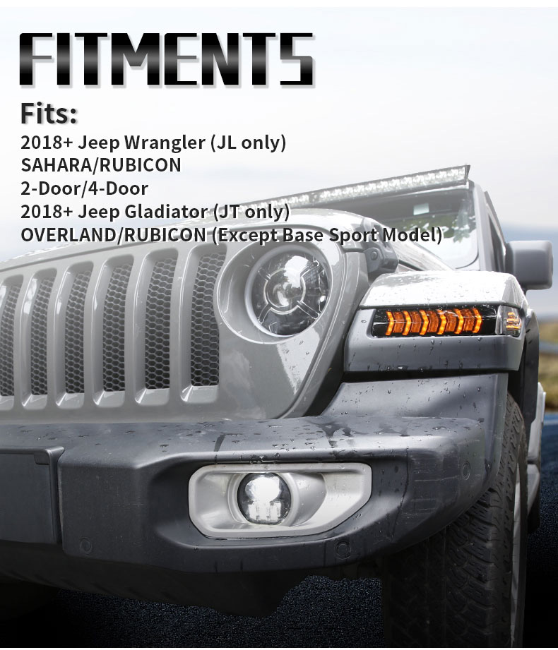 Jeep JL Sequential Turn Signals Fitments
