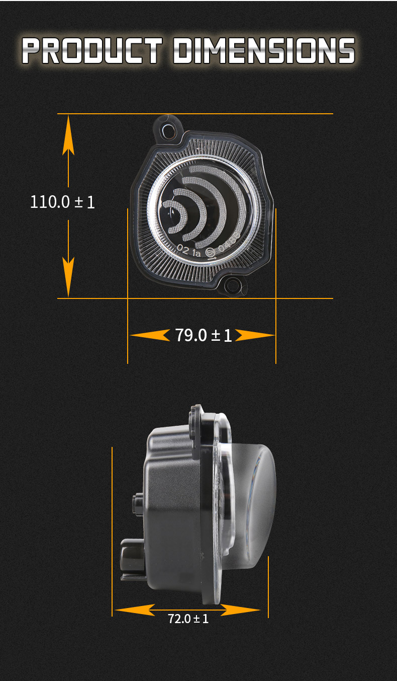 Size of Suzuki Jimny Led Front Turn Signals