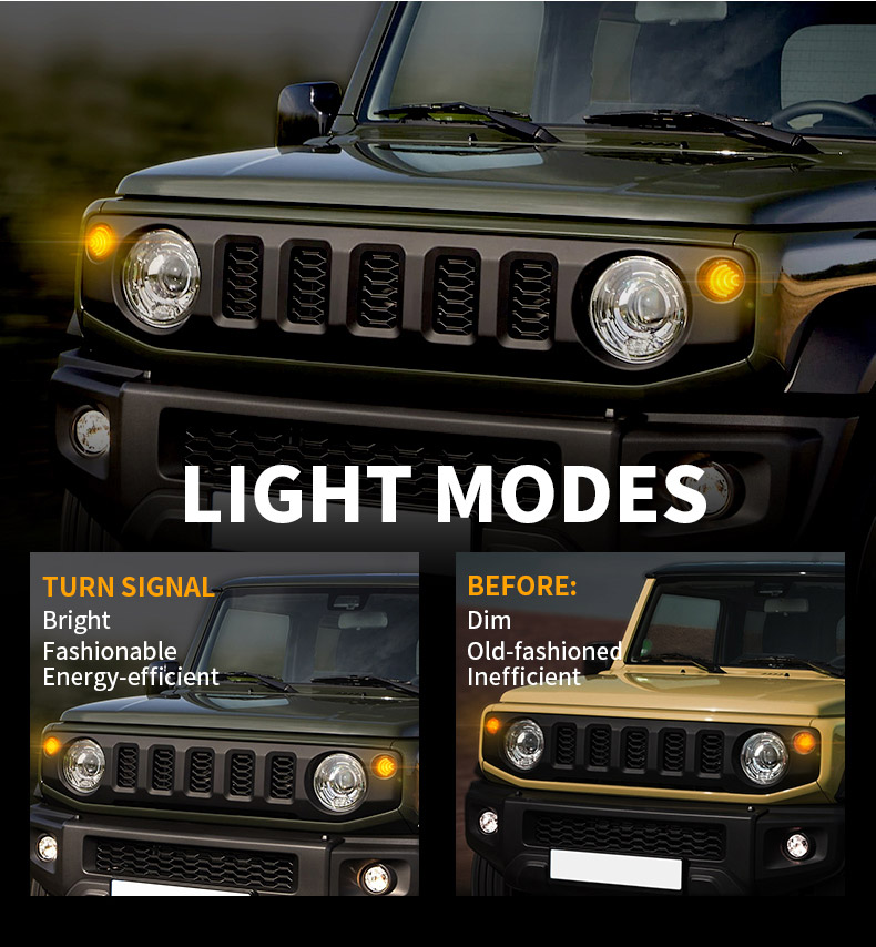 Suzuki Jimny Led Front Turn Signals Light Modes