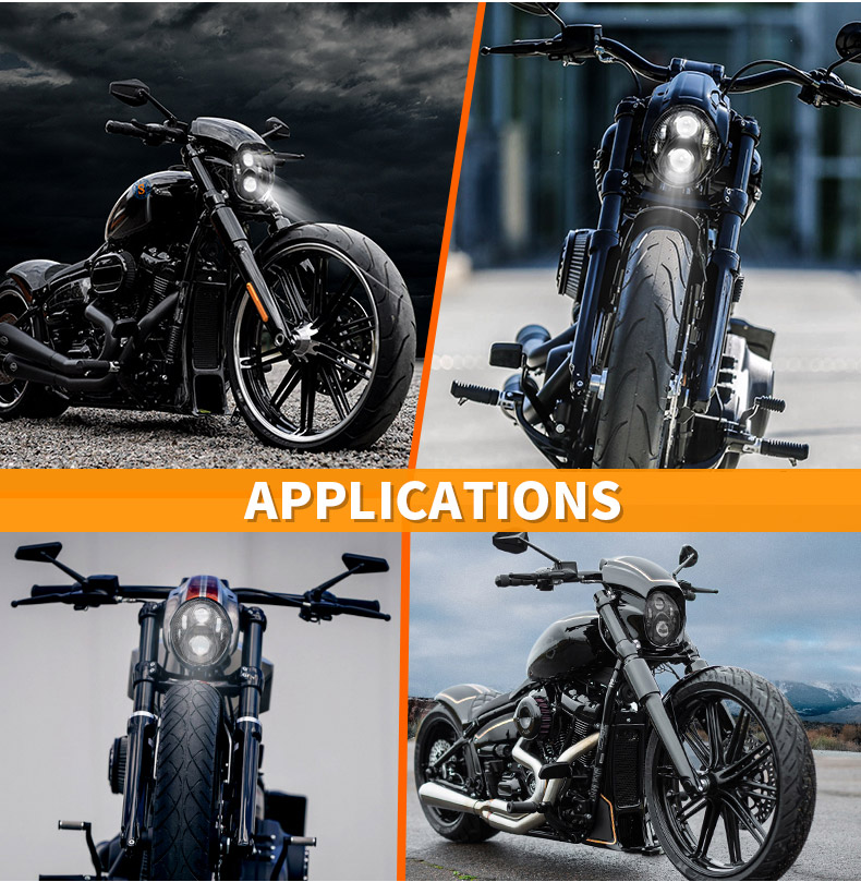 Harley Davidson Breakout Led Headlight Applications