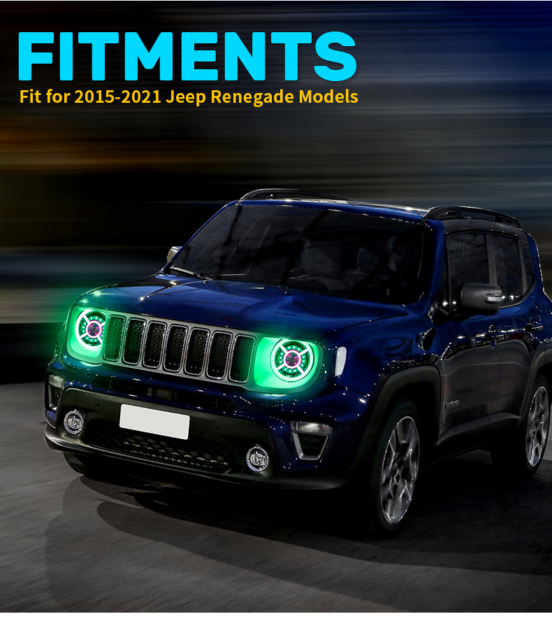 RGB Jeep Renegade Halo Headlights Fitment