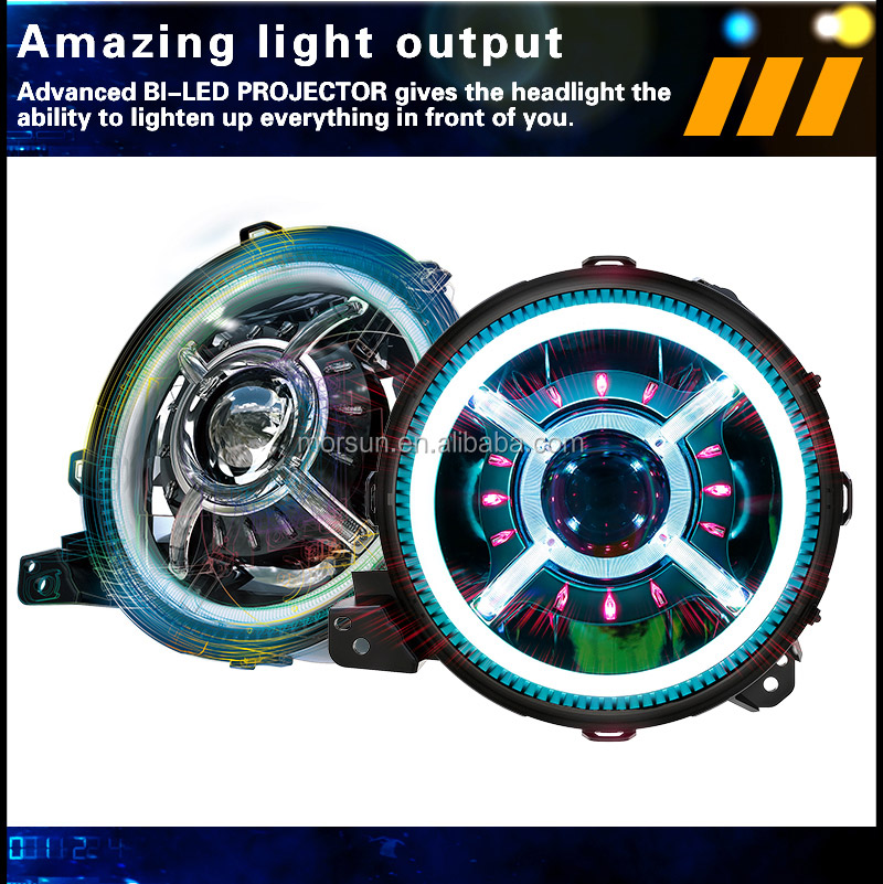 Color Changing Jeep JL RGB Halo Headlights Light Source