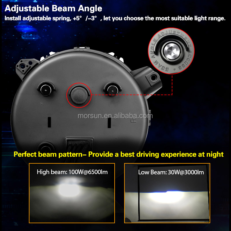 Color Changing Jeep JL RGB Halo Headlights Beam Angle