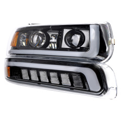 1999 2000 2001 2002 Chevy Silverado 1500 Led Headlights Assembly 2500 1500HD 2500HD Suburban Tahoe Upgrade