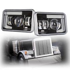 4x6 Led Headlights DOT Approved Sealed Beam Projector Halo Lights