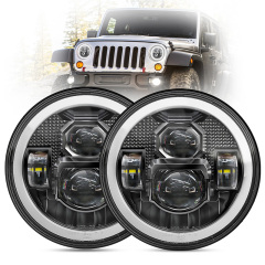 7 inch Led Halo Headlights for Jeep Wrangler JK 2007-2017