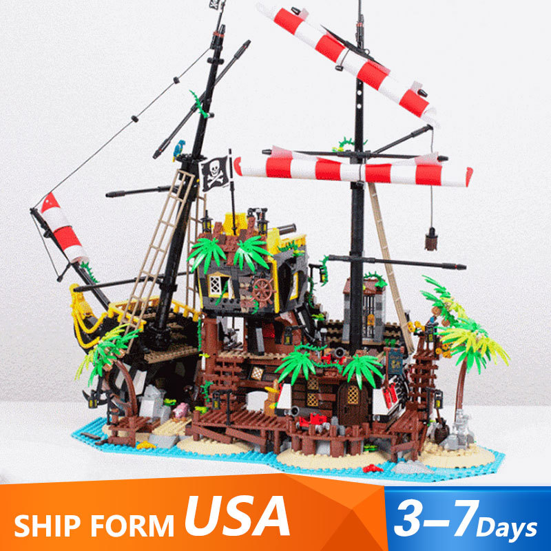698998 Pirates of Barracuda Bay Building Blocks 2545pcs Bricks 21322 Ship From USA