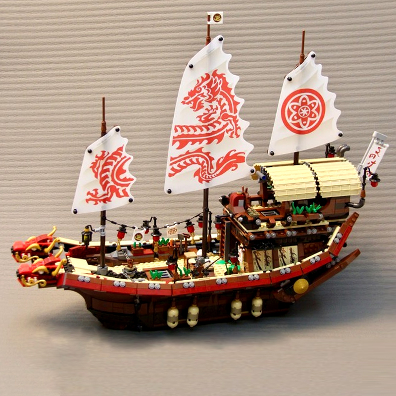 Customzied 82203 Ninja Destiny's Bounty Flying Ship Vessel Building Blocks 2295pcs Bricks 70618 From USA 3-7 Days Delivery