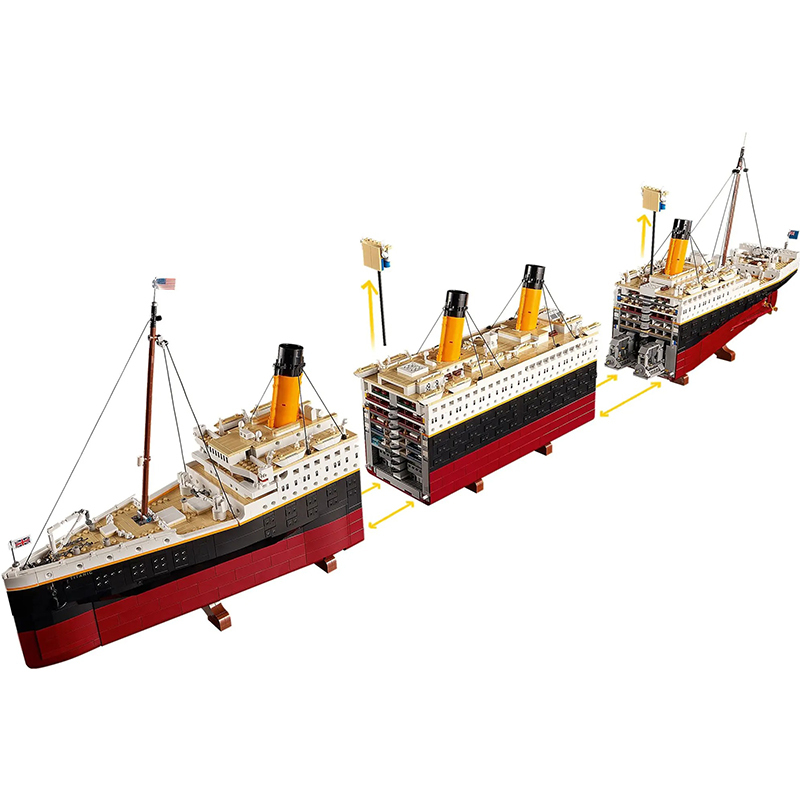 JieStar 82996 99023 Titanic RMS Titanic Cruise Ship Building Blocks 9090pcs Bricks Toys From China 10294