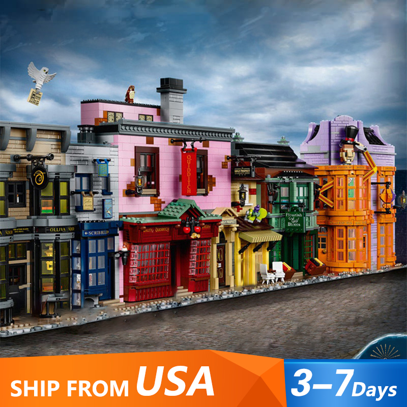 LJ70071 Movies Series Diagon Alley Building Blocks 5544pcs Bricks Toys 75978 From USA 3-7 Days Delivery