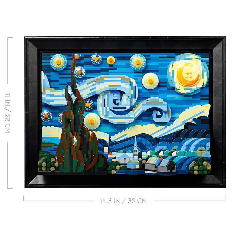 DK 21033 The Starry Night Vincent van Gogh Drawing Painting 21333 Building Block Bricks Toy 2362±pcs from China