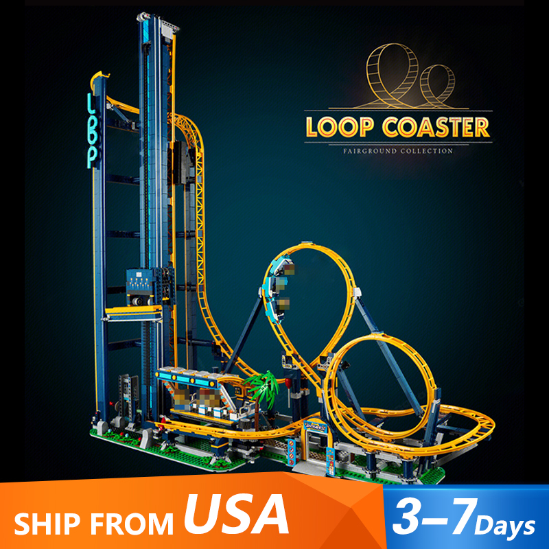 [Pre-order by 22 NOV] Custom 13003 Loop Coaster Fair Ground Creator 10303 Building Block Brick Toy 3756±PCS from USA 3-7 Days Delivery