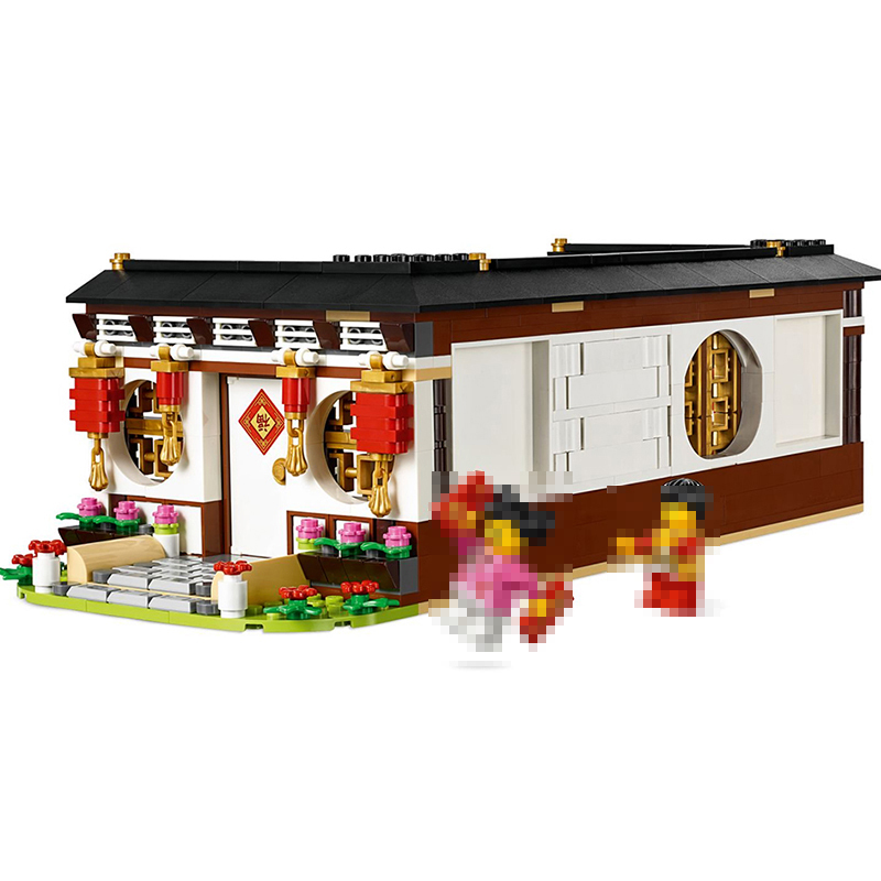 King 80018 Chinese New Year's Eve Dinner Creator Seasonal Chinese Traditional Festival Building Blocks 689±PCS Bricks Toys 80101 From China Delivery.
