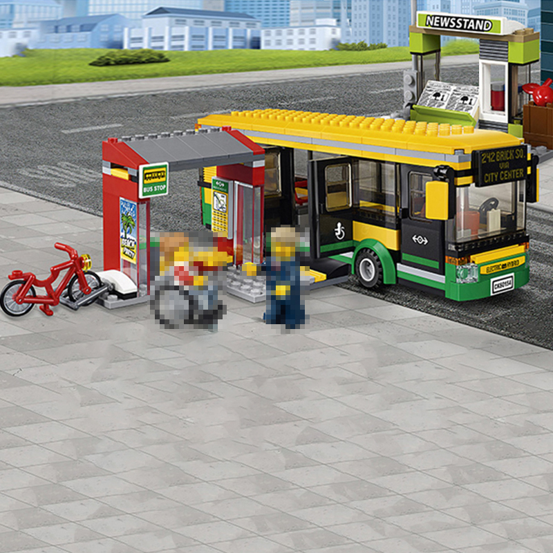 A19079 40021 Bus Station City Building Block 337pcs from China 60154