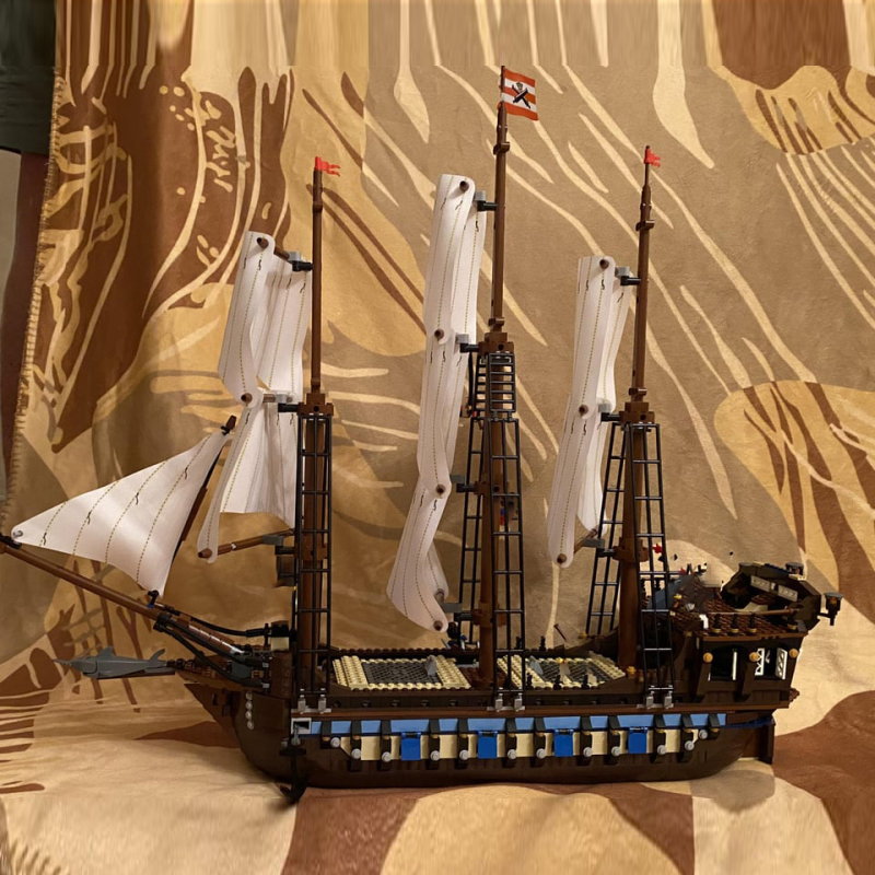 Custom 22001/K19003 / KING 19022 Imperial Flagship Creator 1709pcs Building Block Brick 10210 from Europe 3-7 Days Delivery