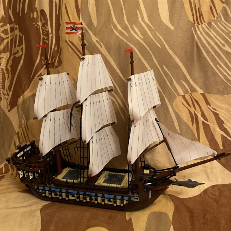 Custom 22001/K19003 / KING 19022 Imperial Flagship Creator 1709pcs Building Block Brick 10210 from Europe 3-7 Days Delivery
