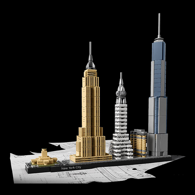 Custom 20028 New York City Skyline Architecture 21028 Building Block Brick Toy 598±pcs from China