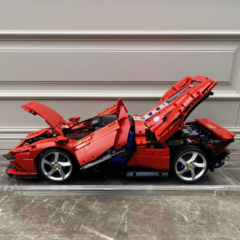 {Only Set}Custom 006/ 50003 Ferrari Daytona SP3 Technic Car Red 42143 Optional Building Block Brick 3778±pcs from China