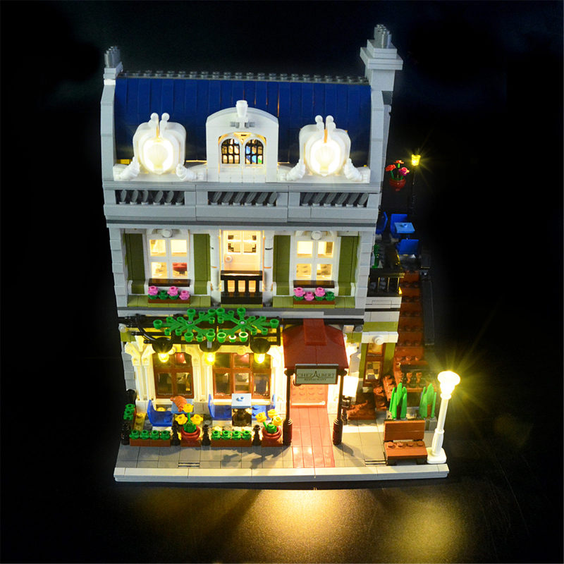 【Light Sets】Bricks LED lighting 10243 Modular Buildings Series Parisian Restaurant.
