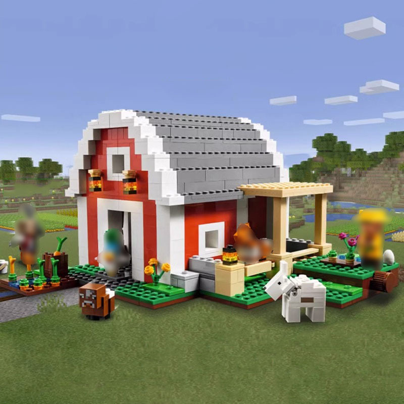 The Red Barn Minecraft 21187 Building Block Brick Toy 807±pcs from China