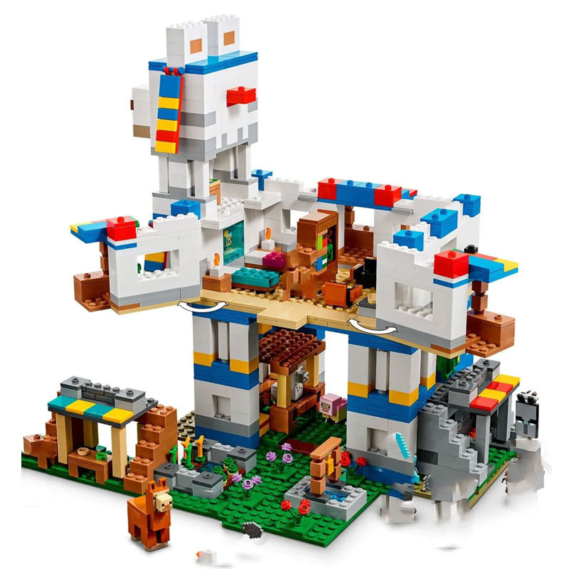 Movie & Games Series Minecraft The Llama Village Building Blocks 1252pcs Bricks Toys Model 21188 Ship From China