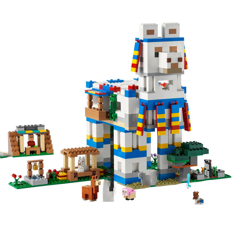 Movie & Games Series Minecraft The Llama Village Building Blocks 1252pcs Bricks Toys Model 21188 Ship From China