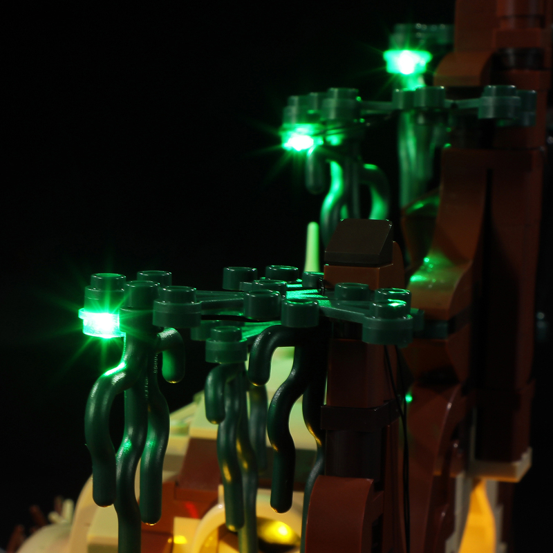 【Light Sets】Bricks LED Lighting 75330 Movie & Game Star Wars Dagobah Jedi Training Diorama