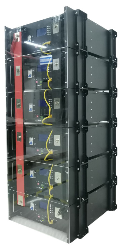 RisunPower Rack Stack Type 51.2V 200AH 10.24kWh 4U Residential Home Lithium LiFePO4 lithium ion batteries tower energy storage