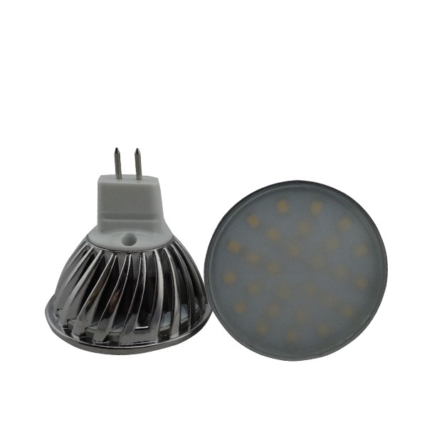 Able No Flicker Ra80 4.2W 27SMD 2835 420Lm 10-30V DC Chrome Bulb with Milky Cover MR16 Led Bulbs MR16 Led Downlights
