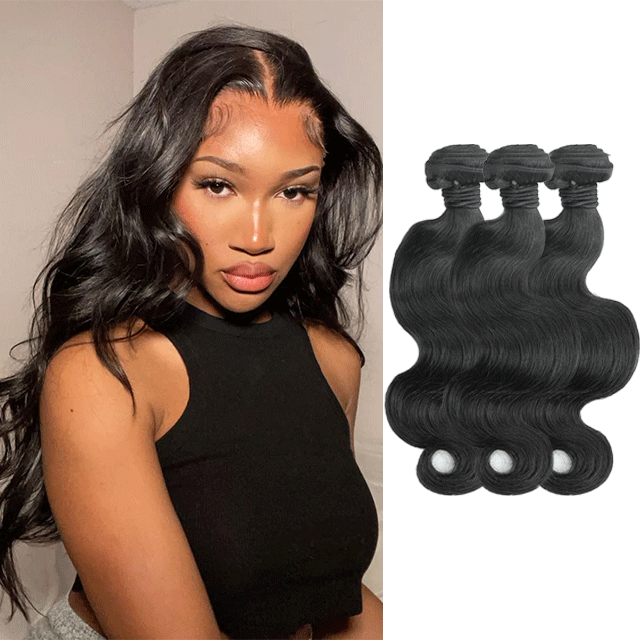 Berrysfashion Hair Atlanta New Store Mix Donors Human Virgin Hair 3pcs Bundles Body Wave -Fast Shipping Hair