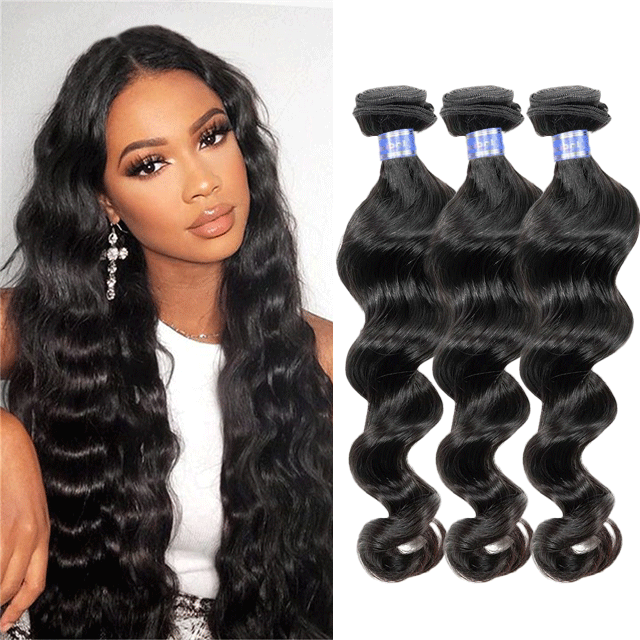 Indian Yellow Band Virgin Hair Bundles Loose Wave Human Hair High Quality