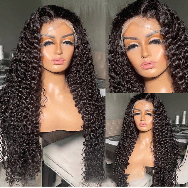 HD /Transparent Single Donor Raw Hair 4x4 Kinky Curly Closure Wigs 10-30inch Berrys Fashion Hair