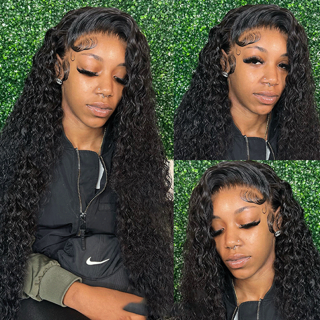 HD /Transparent Single Donor Raw Hair 13x4 Kinky Curly Frontal Wigs 10-30inch Berrys Fashion Hair