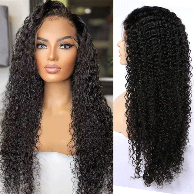 HD /Transparent Single Donor Raw Hair 13x4 Kinky Curly Frontal Wigs 10-30inch Berrys Fashion Hair