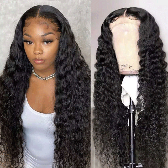 New Arrival Water Wave Lace closure wigs 5x5 Brazilian 100% virginhair Human hair wigs