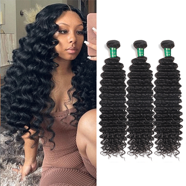 Burmese Red Band Raw Hair Bundles Deep Wave Human Hair High Quality