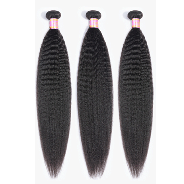 Peruvian Raw Hair Bundles Kinky Straight Human Hair High Quality Without any Chemical Processed