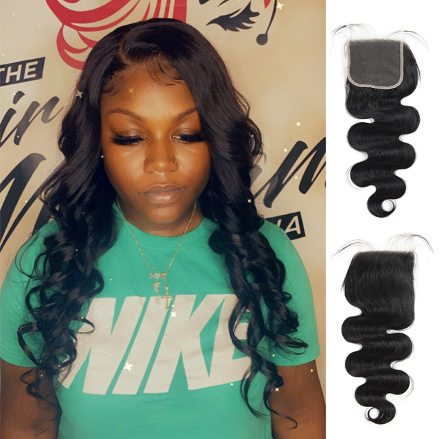 Top Quality Virgin Hair 4x4 HD/Transparent Lace Closure