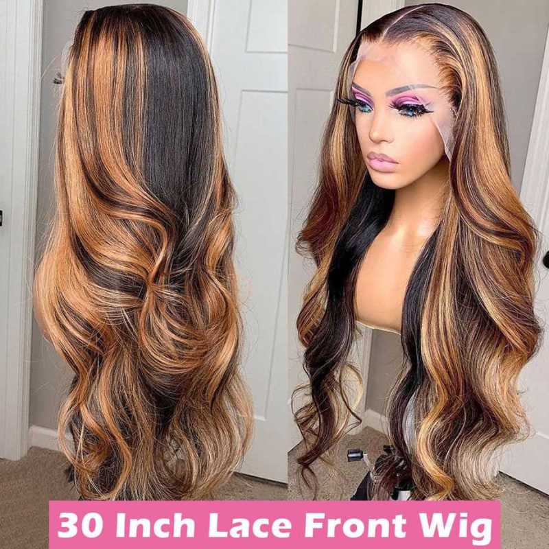 Highlight Body Wave Honey Blonde Lace Front Wig