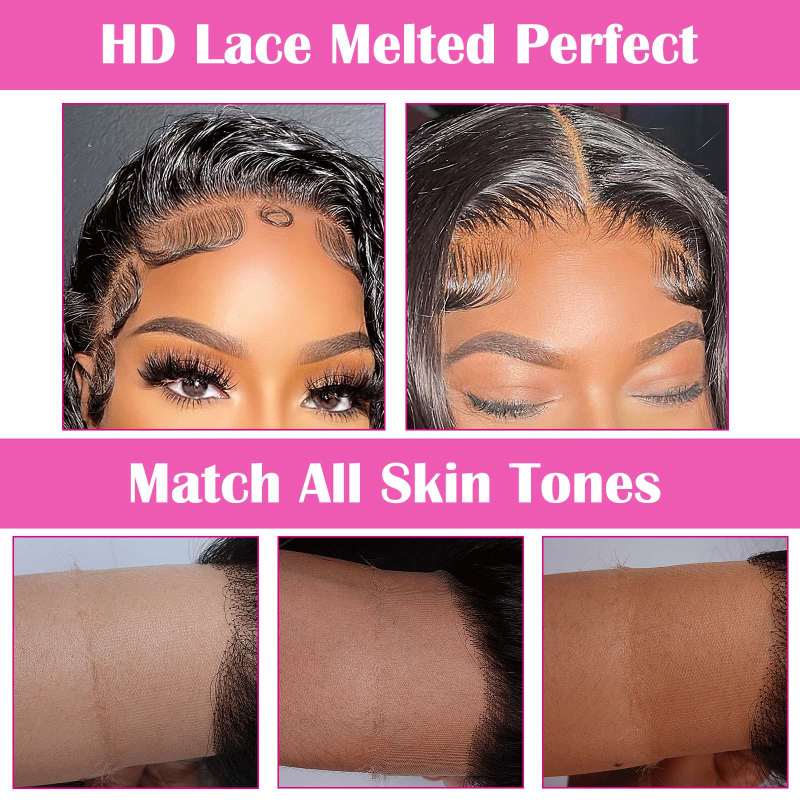 Body Wave Invisible HD Lace Frontal Closure 4x4 Pre plucked