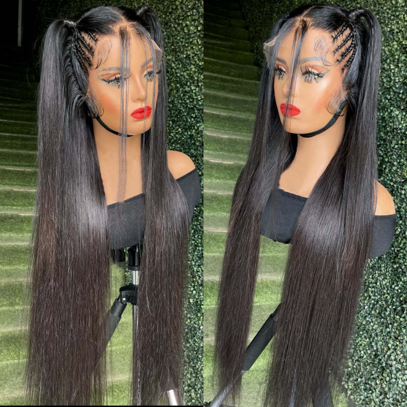 38 40 Inch Brazilian Bone Straight Lace Frontal Wig