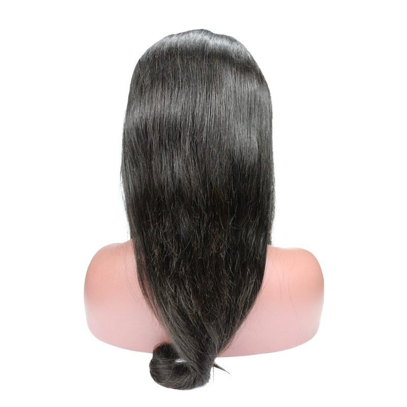 Berrys Fashion Nature Black Full Lace Wig Straight /Body Wave Hair, with Transparent Lace Frontal and Bleached Knots