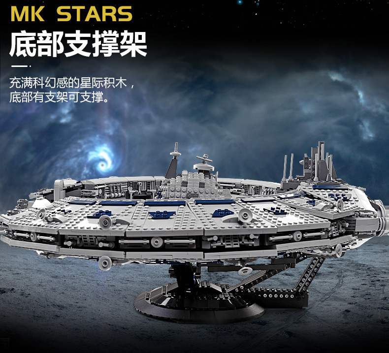 MouldKing 21008 Star Plan Series Lucrehulk Star Control Ship Model Building Blocks 3663pcs Bricks Children's Toys From China