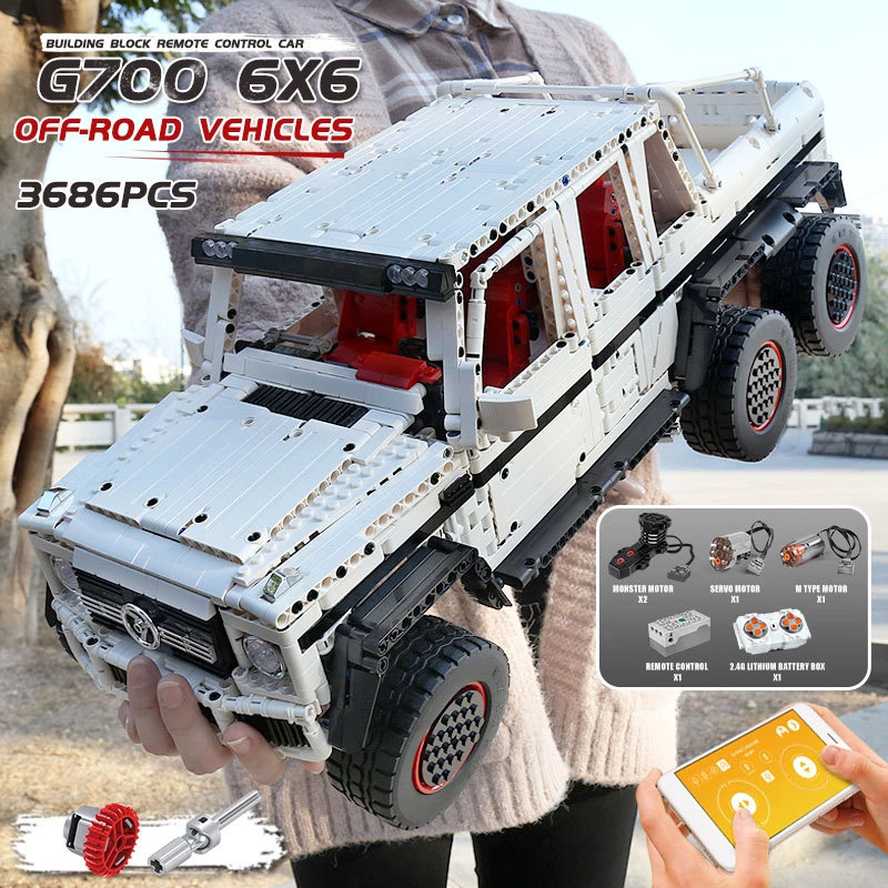 MOULDKING 13061 Technic Mercedes-Benz G63 building blocks 3686pcs bricks Toys For Gift Ship From China